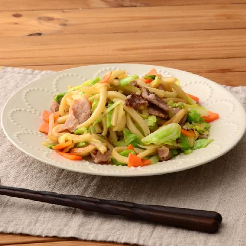 切れてるチーズで減塩!焼きうどん