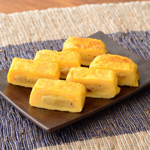 おつまみ切れてるチーズ 燻製カツオの卵焼き