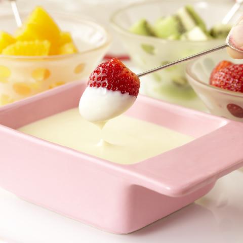 クリームチーズチョコの冷製フォンデュ風