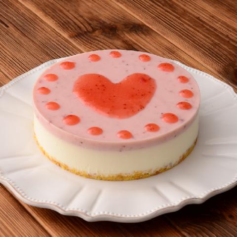 ストロベリーレアチーズケーキ